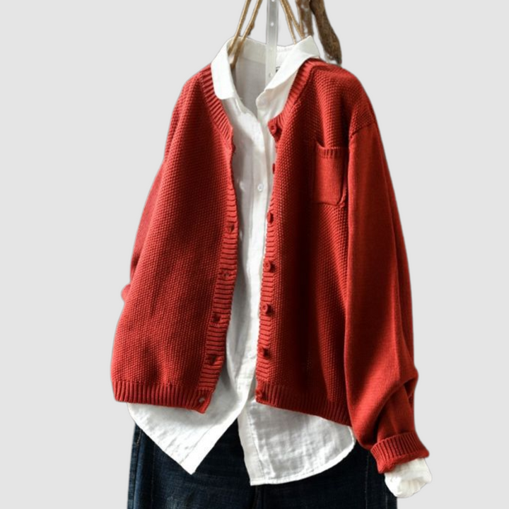 Arabella | Textured Knit Button Front Cardigan