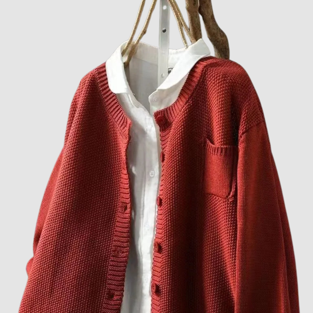 Arabella | Textured Knit Button Front Cardigan