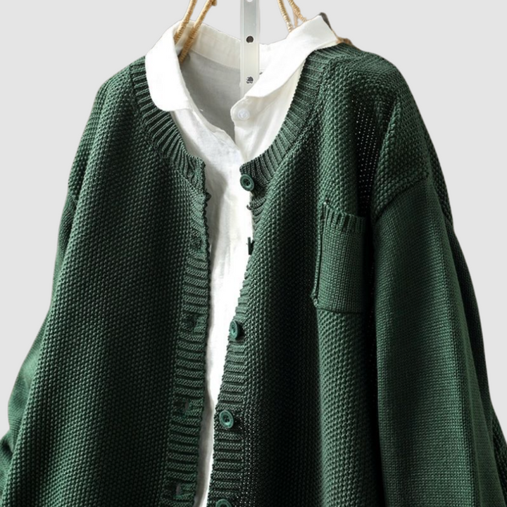 Arabella | Textured Knit Button Front Cardigan