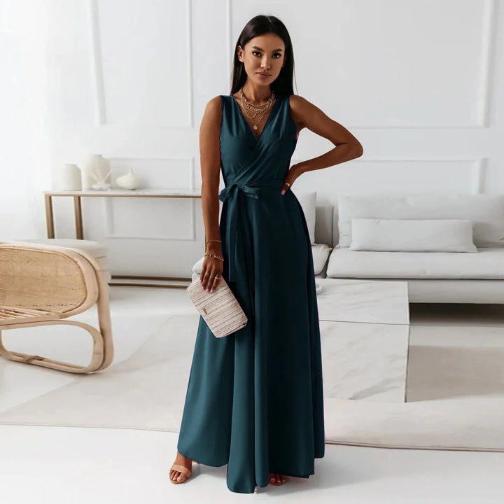 Camilla | Elegant V-Neck Wedding Guest Dress