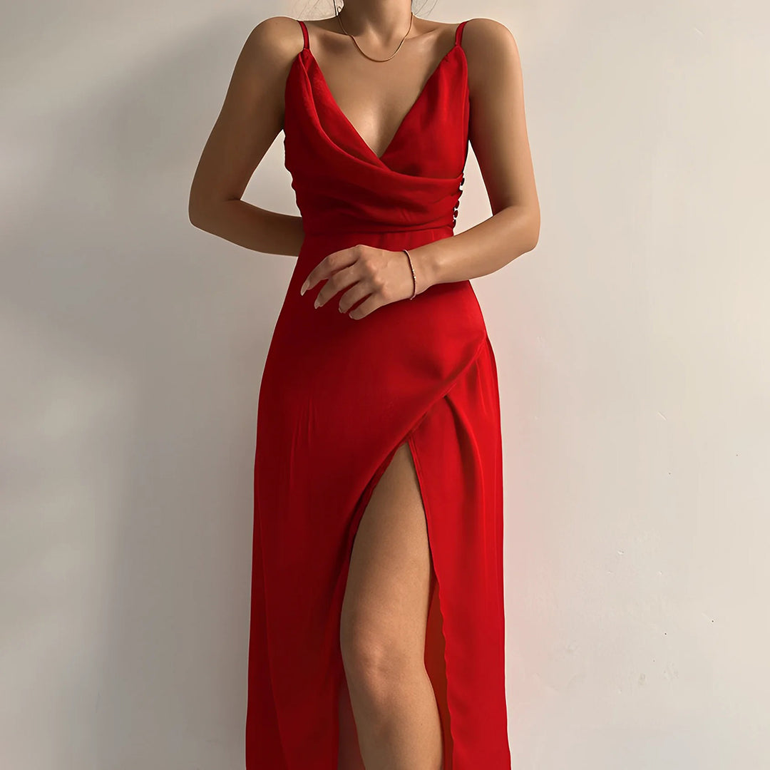 Emilia | Elegant Strappy Evening Maxi Dress