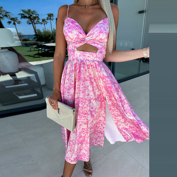 Olivia | Wedding Guest Cut Out Strappy Midi Dress