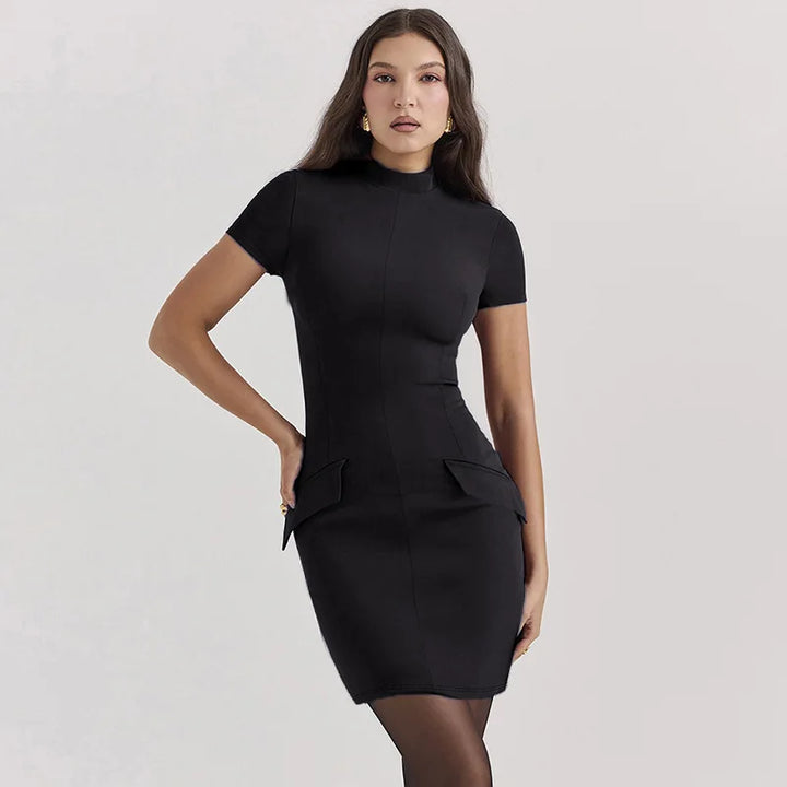 Freya | Graduation High Neck Bodycon Mini Dress
