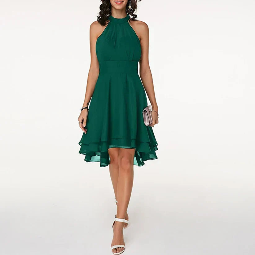 Isabella | Wedding Guest Halter Neck Midi Dress