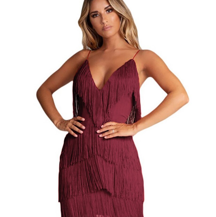 Selina | Wedding Guest Fringe Cocktail Mini Dress