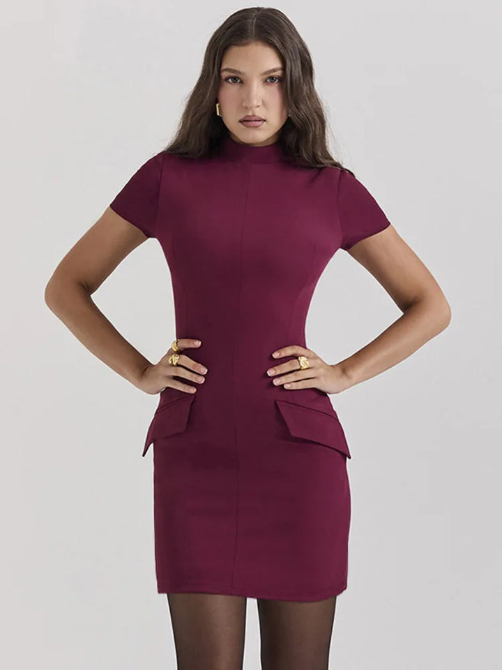 Freya | Graduation High Neck Bodycon Mini Dress