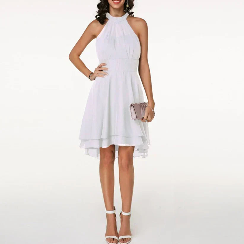 Isabella | Wedding Guest Halter Neck Midi Dress