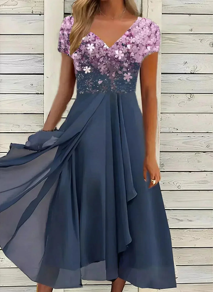 Eliana | Floral Chiffon Wedding Guest Dress