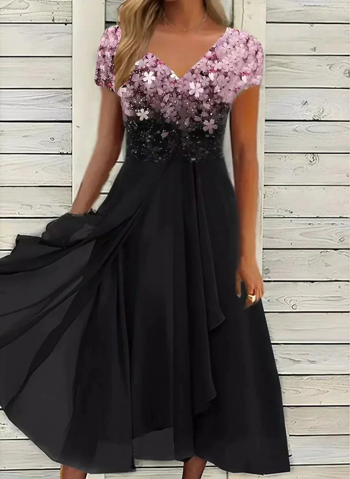 Eliana | Floral Chiffon Wedding Guest Dress