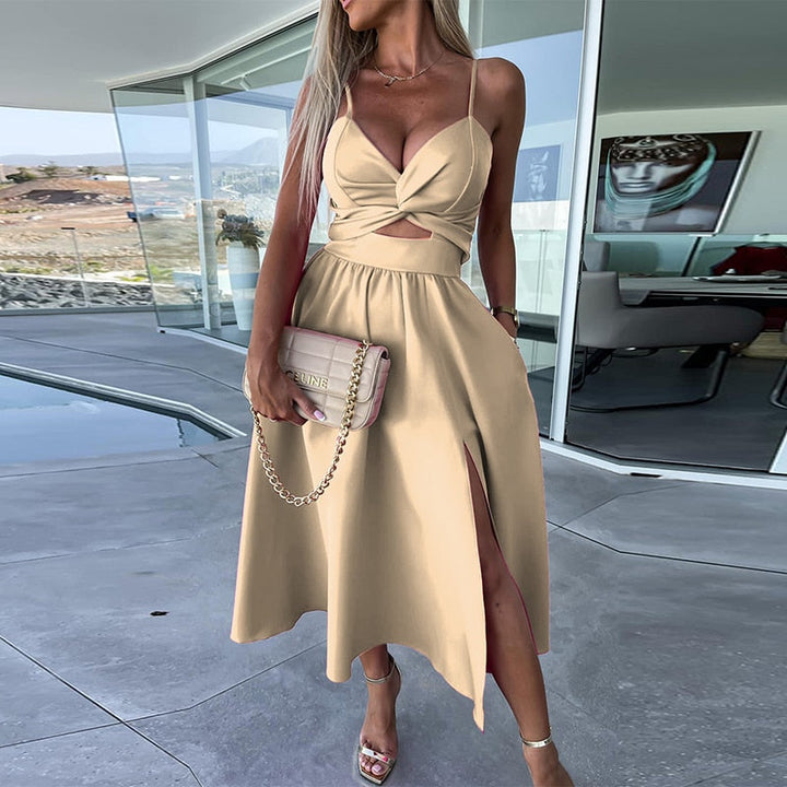 Olivia | Wedding Guest Cut Out Strappy Midi Dress