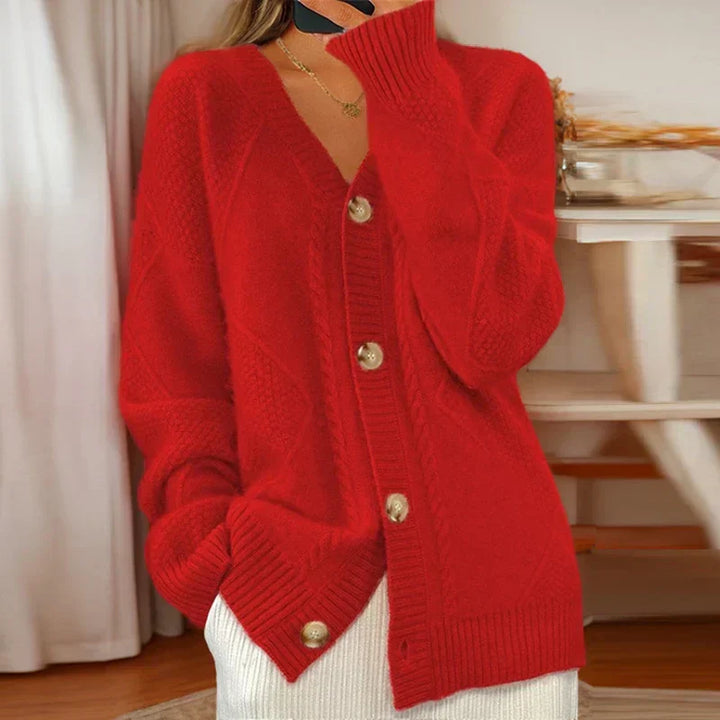Sophie | Cable Knit Button Front Cardigan