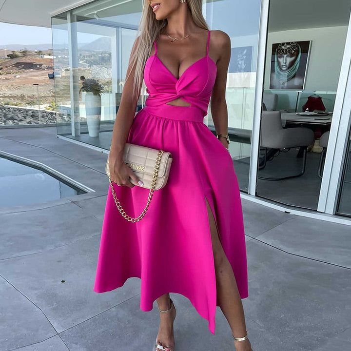 Olivia | Wedding Guest Cut Out Strappy Midi Dress