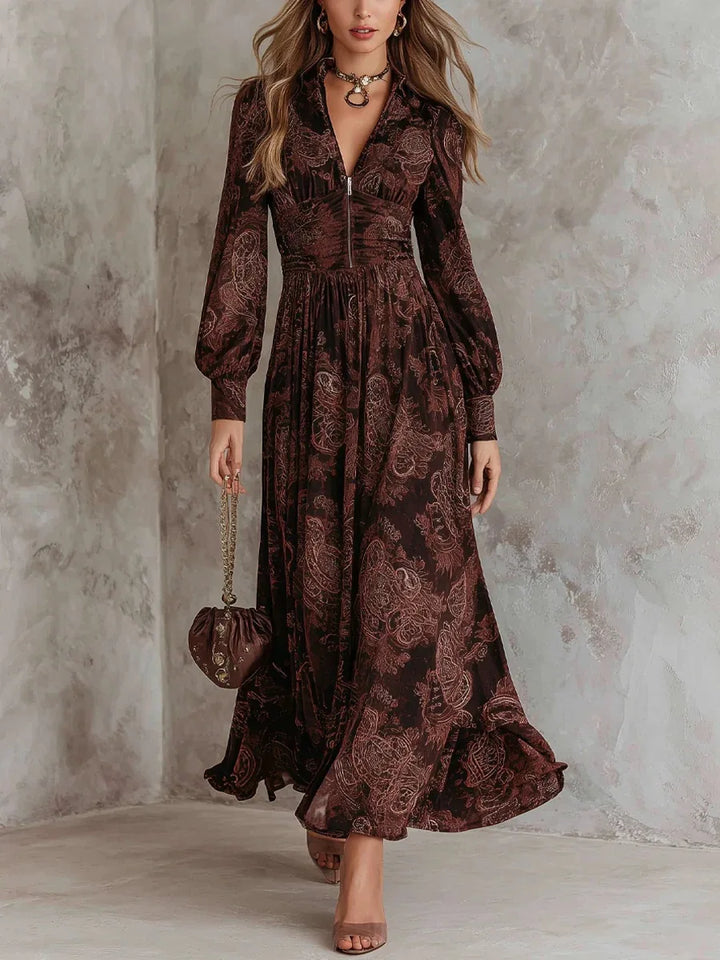 Amelia | Long Sleeve Boho Maxi Dress