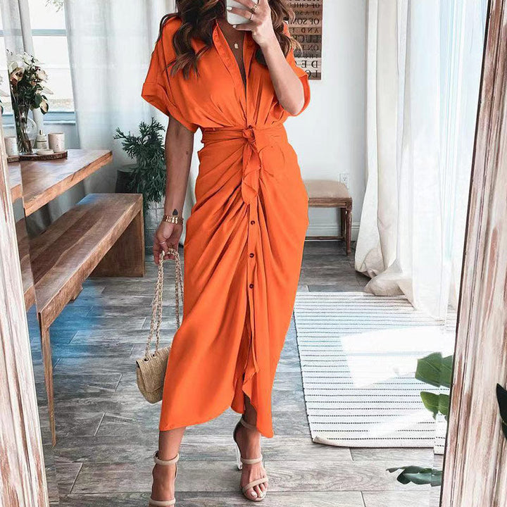 Freya | Wedding Guest Short Sleeve Shirt Dress