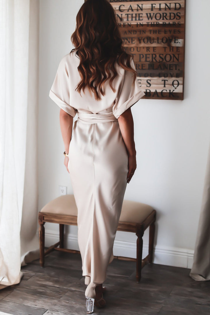 Freya | Wedding Guest Short Sleeve Shirt Dress