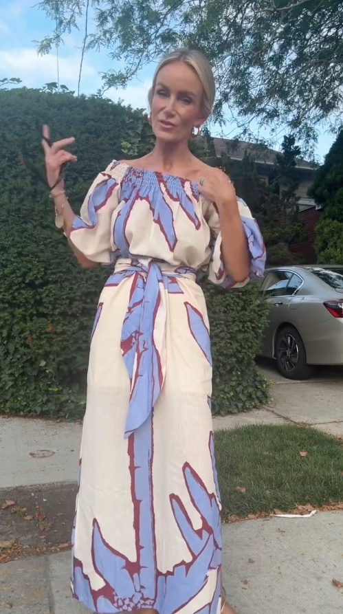 Sophia | Off Shoulder Botanical Print Maxi Dress