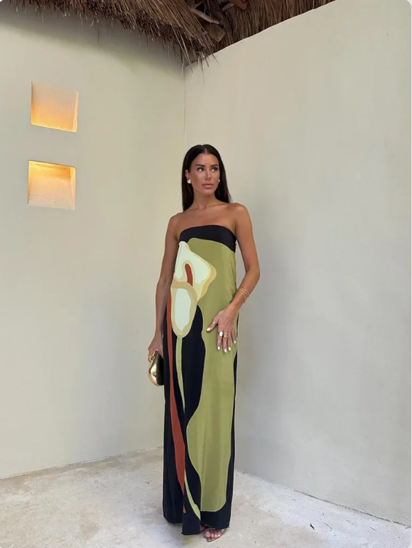 Mila | Graduation Strapless Evening Maxi Dress