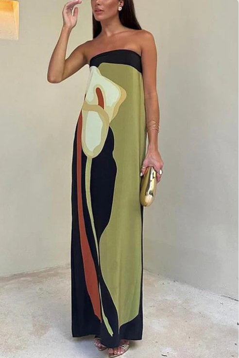 Mila | Graduation Strapless Evening Maxi Dress