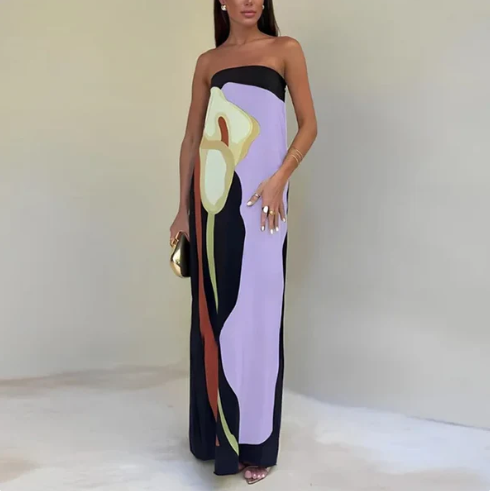 Mila | Graduation Strapless Evening Maxi Dress