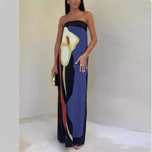 Mila | Graduation Strapless Evening Maxi Dress