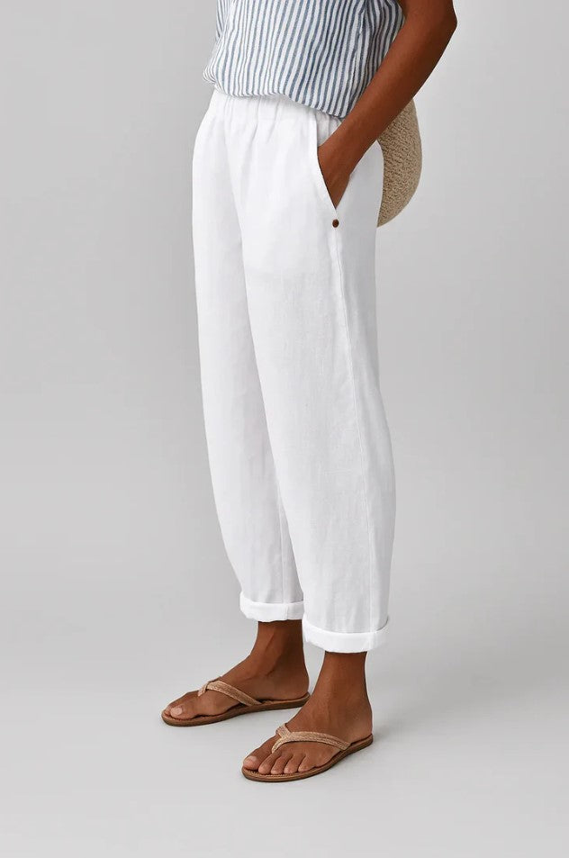 Eleanor | High Waisted Linen Trousers