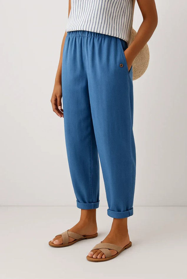 Eleanor | High Waisted Linen Trousers