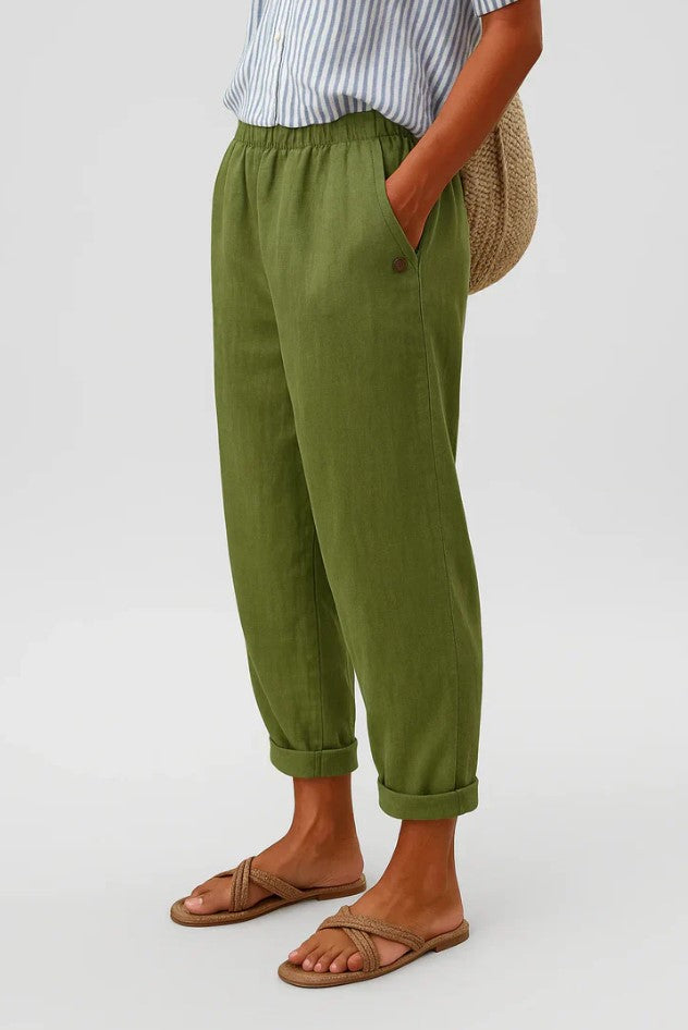 Eleanor | High Waisted Linen Trousers