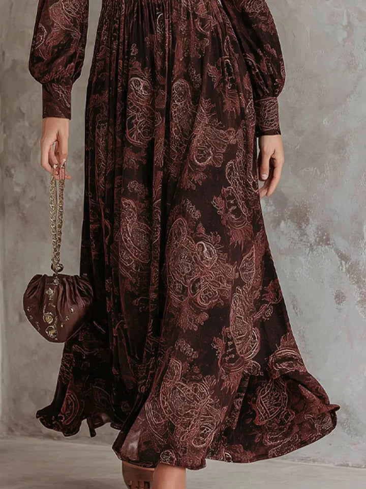 Amelia | Long Sleeve Boho Maxi Dress