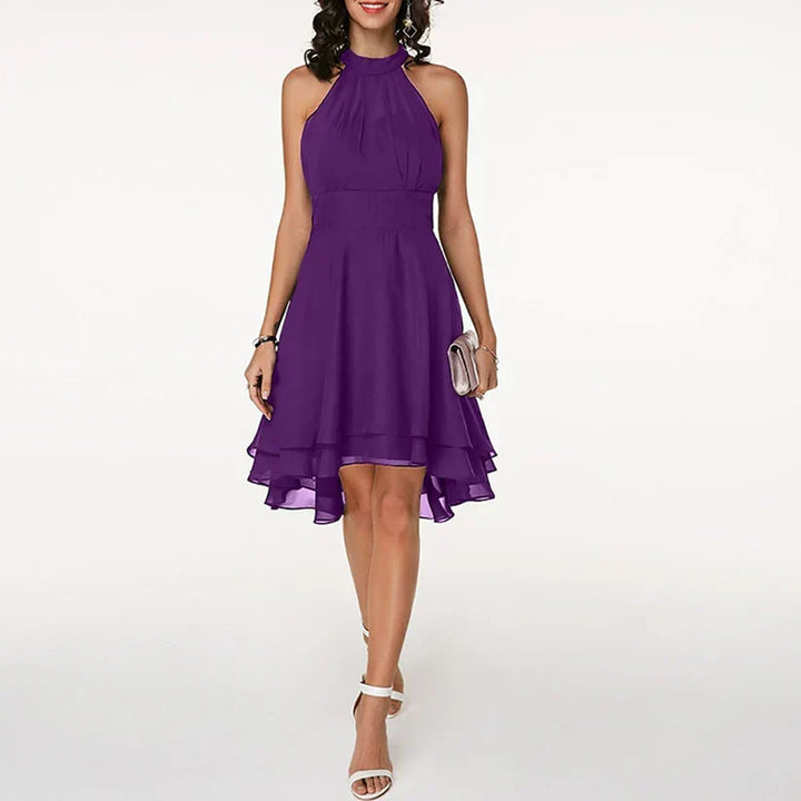 Isabella | Wedding Guest Halter Neck Midi Dress