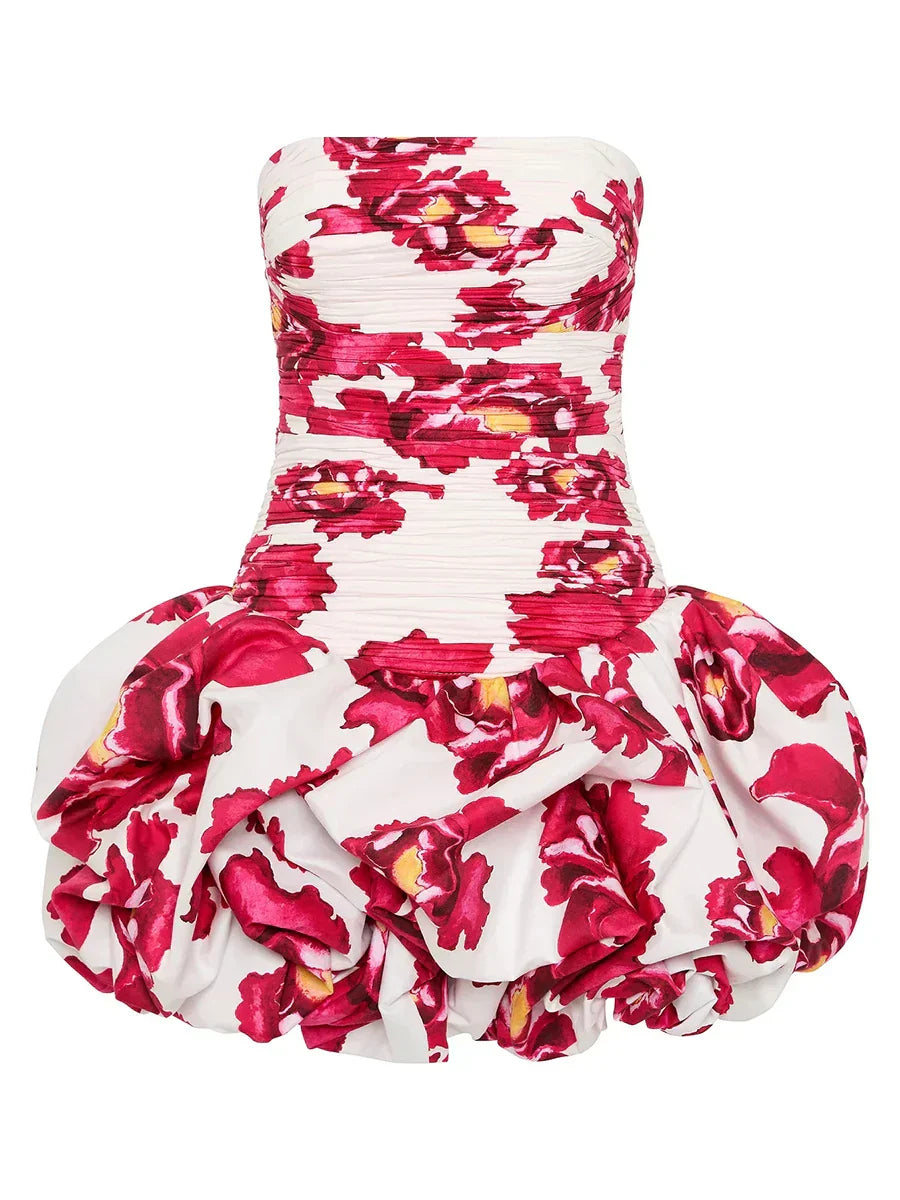 Amaya | Floral Printed Bandeau Mini Dress