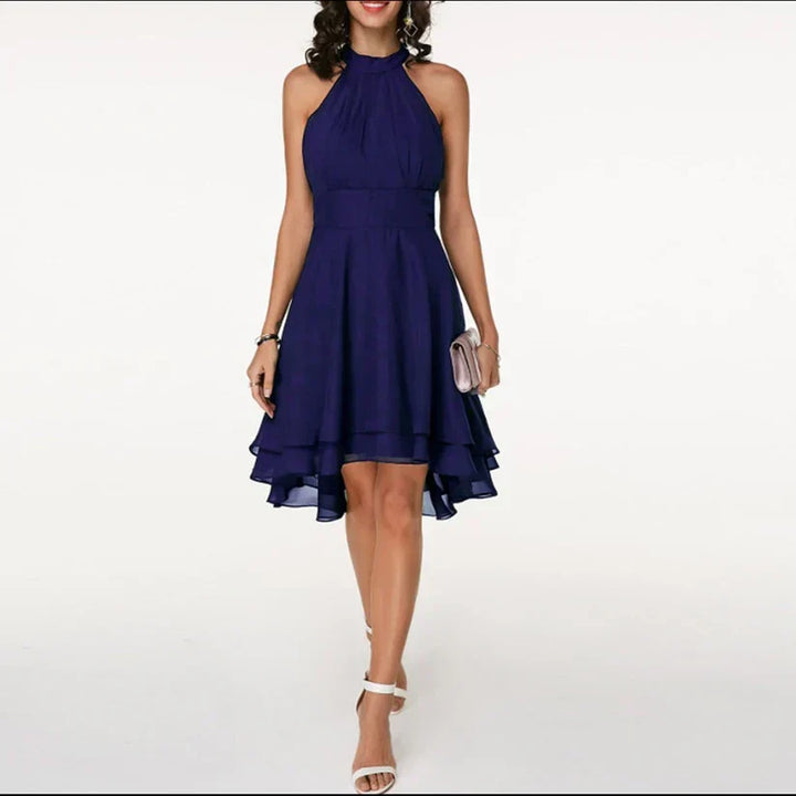 Isabella | Wedding Guest Halter Neck Midi Dress
