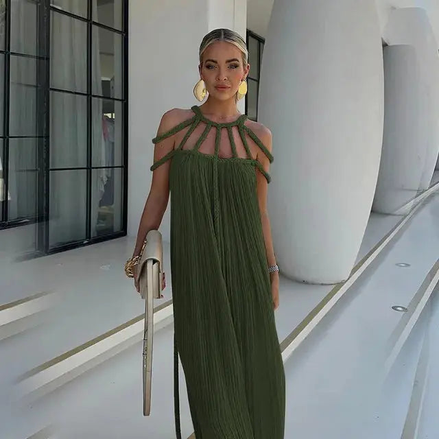 Natalia | Elegant Cut-Out Evening Maxi Dress