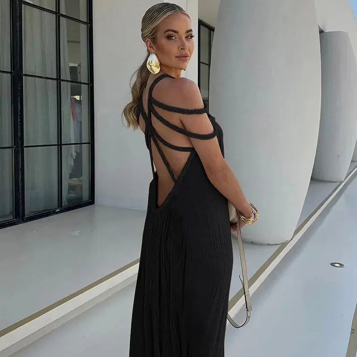 Natalia | Elegant Cut-Out Evening Maxi Dress