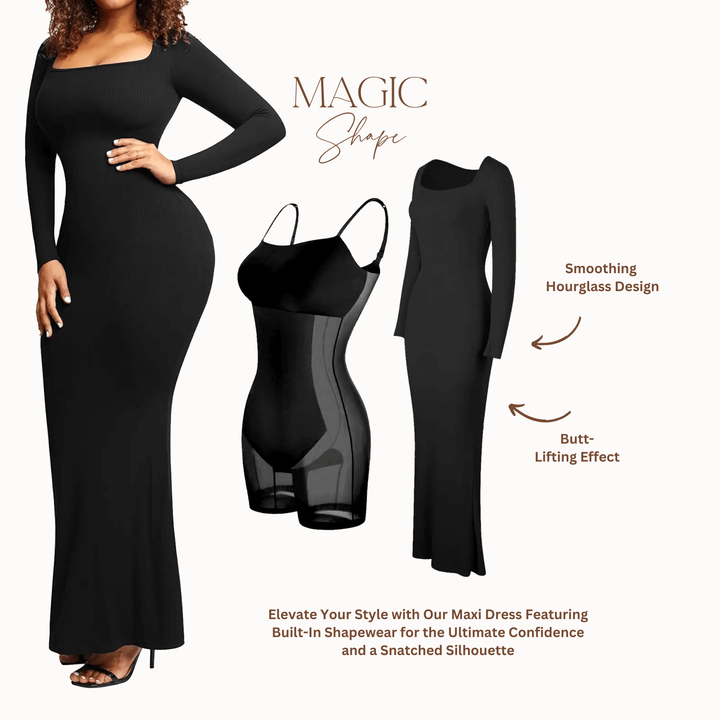 Valeria | Square Neck Bodycon Maxi Dress