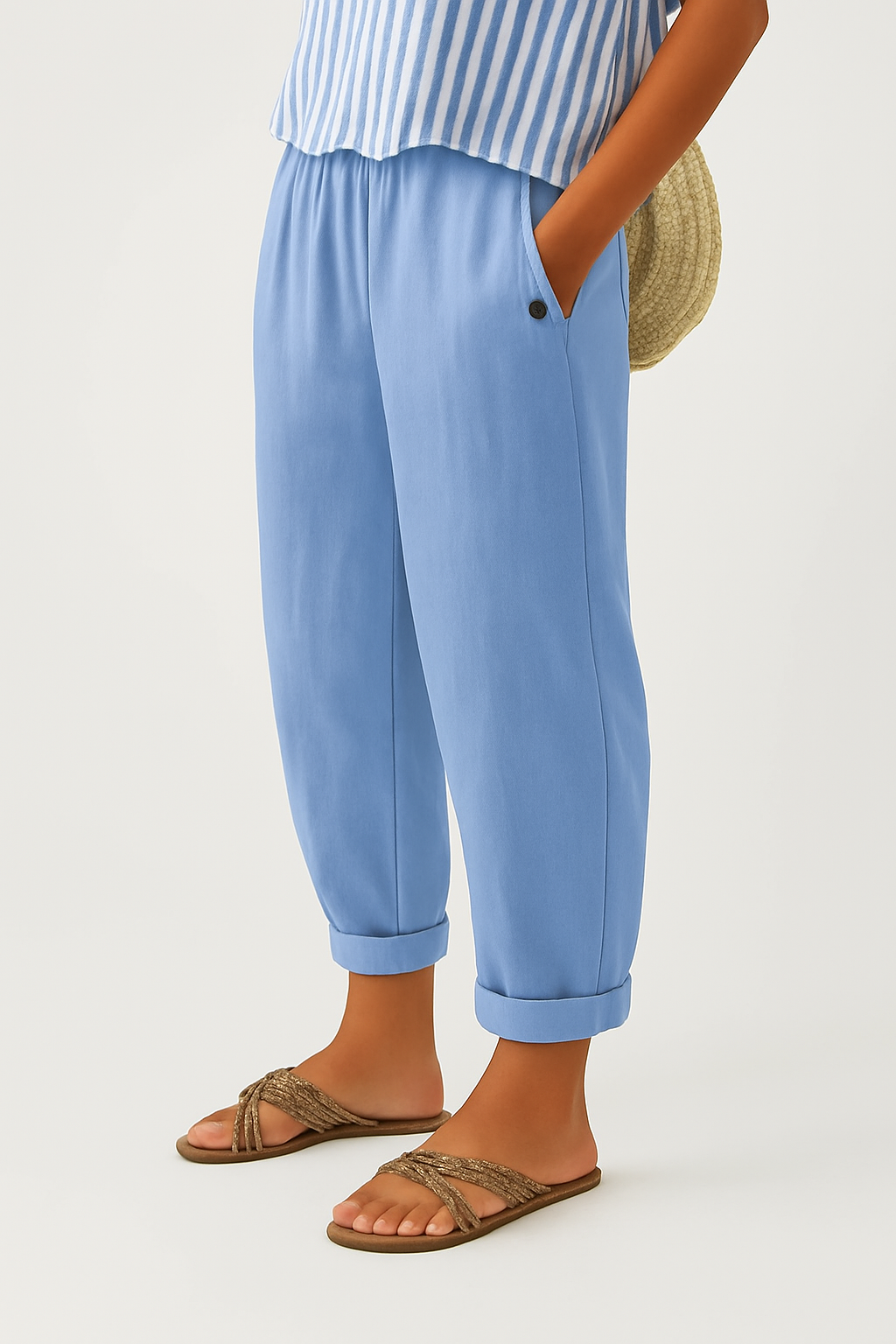 Eleanor | High Waisted Linen Trousers