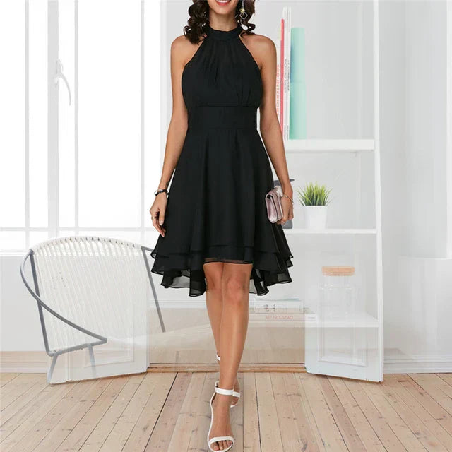Eliana | Wedding Guest Halter Neck Mini Dress