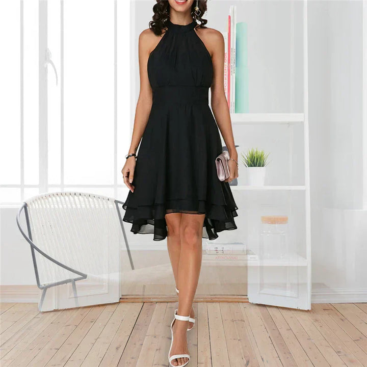 Eliana | Wedding Guest Halter Neck Mini Dress