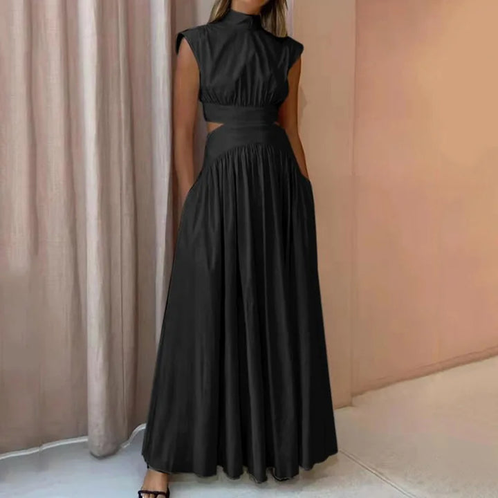 Clara | Wedding Guest Pleated Cut Out Midi Dress