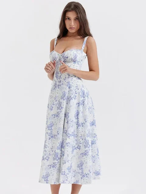 Freya | Sweetheart Neck A Line Midi Dress