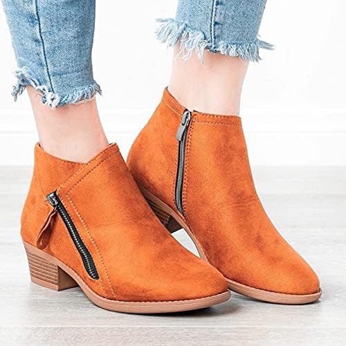 Serena | Side Zip Block Heel Ankle Boots