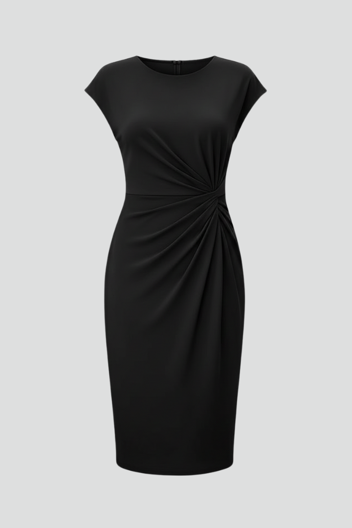 Anna | Wedding Guest Ruched Midi Bodycon Dress
