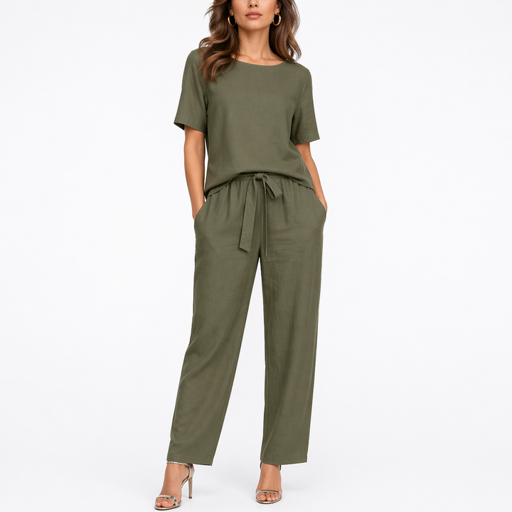 Serena | Casual Linen Two Piece Set