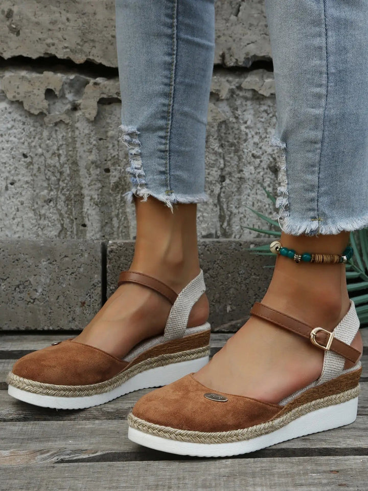 Alessia | Comfortable Closed Toe Wedge Sandals