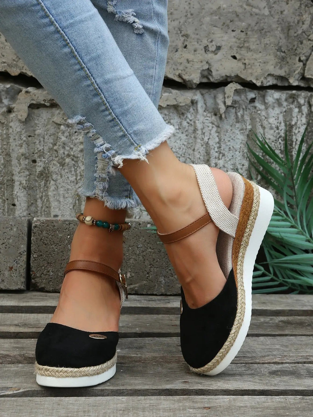 Alessia | Comfortable Closed Toe Wedge Sandals