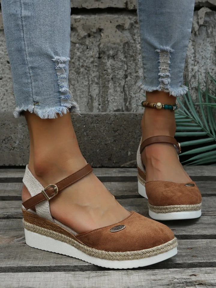 Alessia | Comfortable Closed Toe Wedge Sandals