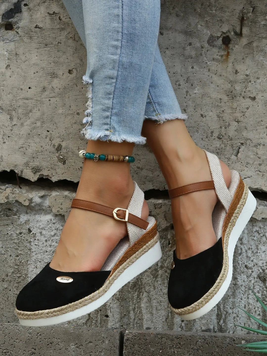 Alessia | Comfortable Closed Toe Wedge Sandals