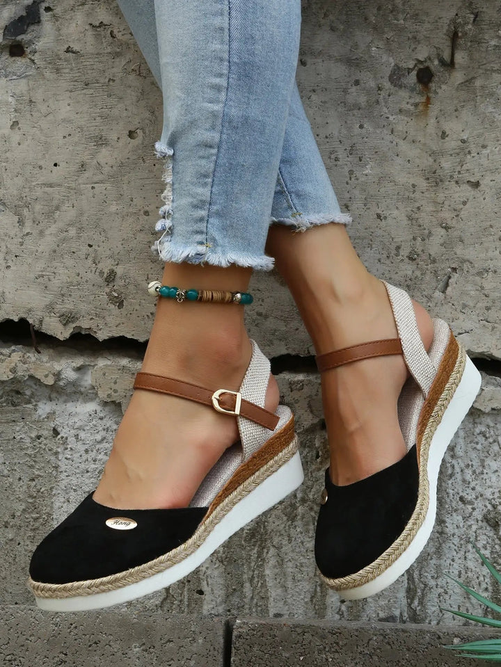 Alessia | Comfortable Closed Toe Wedge Sandals