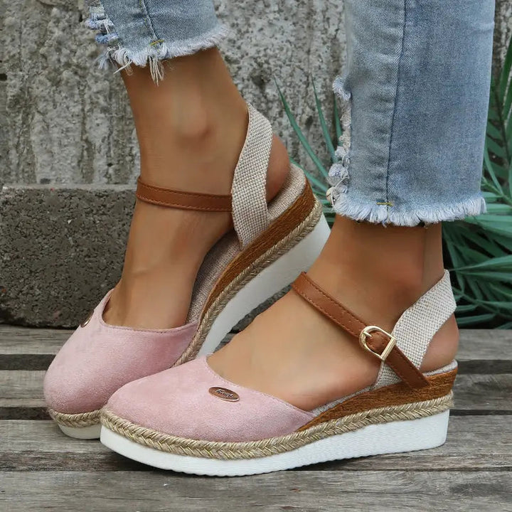 Alessia | Comfortable Closed Toe Wedge Sandals