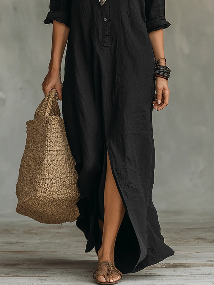 Eliza | Summer Button Front Maxi Dress