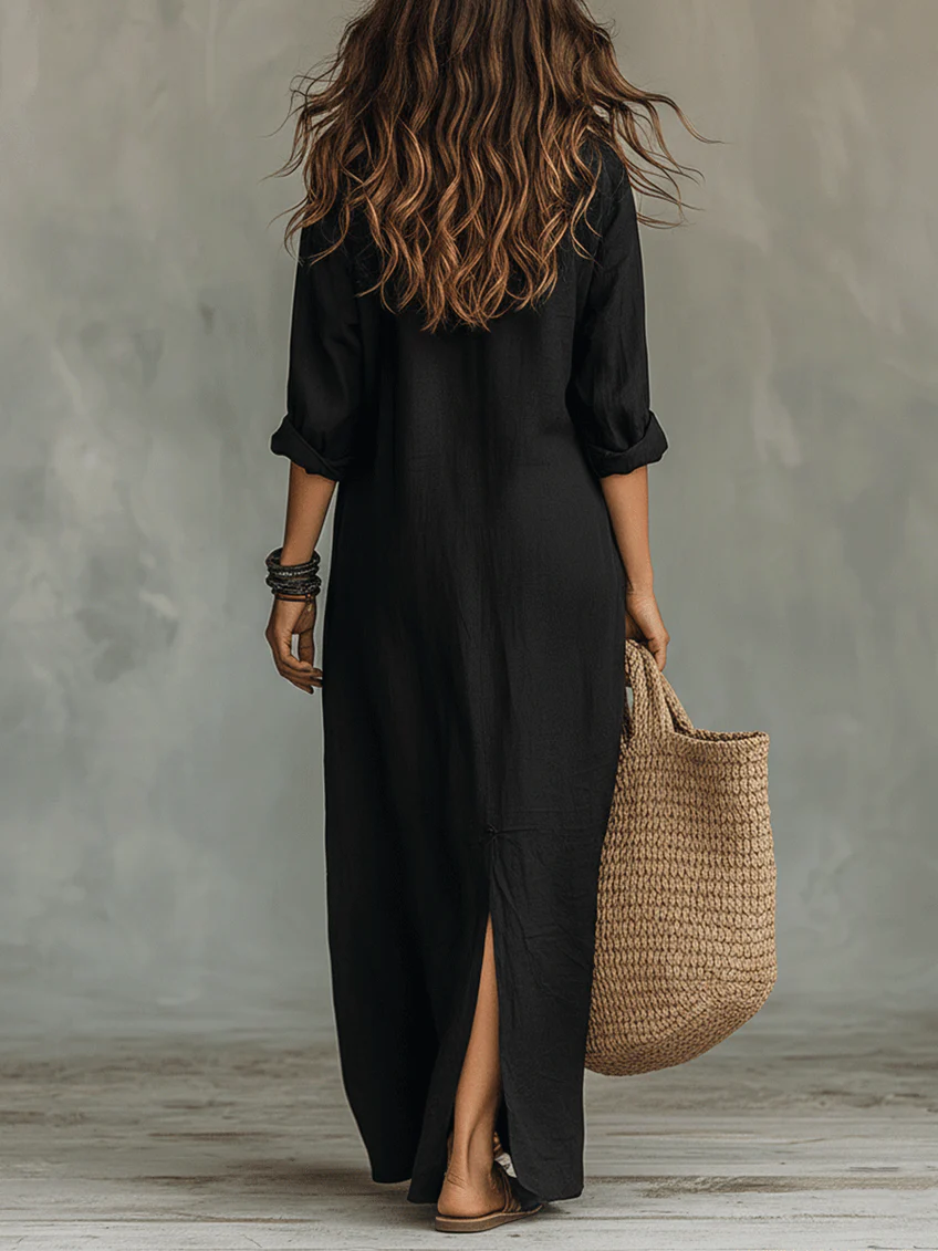 Eliza | Summer Button Front Maxi Dress